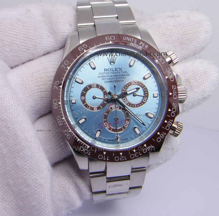 42mm Rolex Daytona Platinum Ice Blue Replica Watch - Best Copy